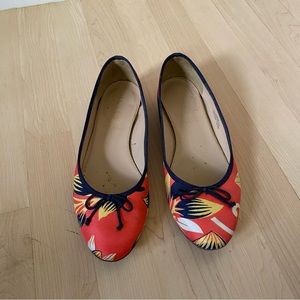 J.Crew Kiki ballet flats in printed satin, size 5.5